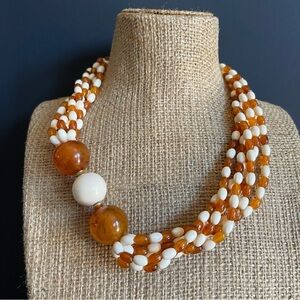 Vintage Avon faux amber necklace.